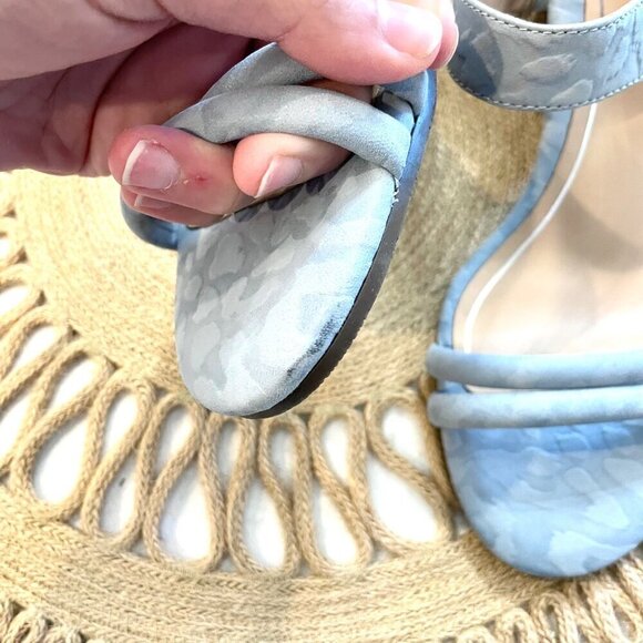 NWOT Vionic Paula Women's Backstrap Heeled Sandal Sky Blue Leather Size 9 - Picture 9 of 11